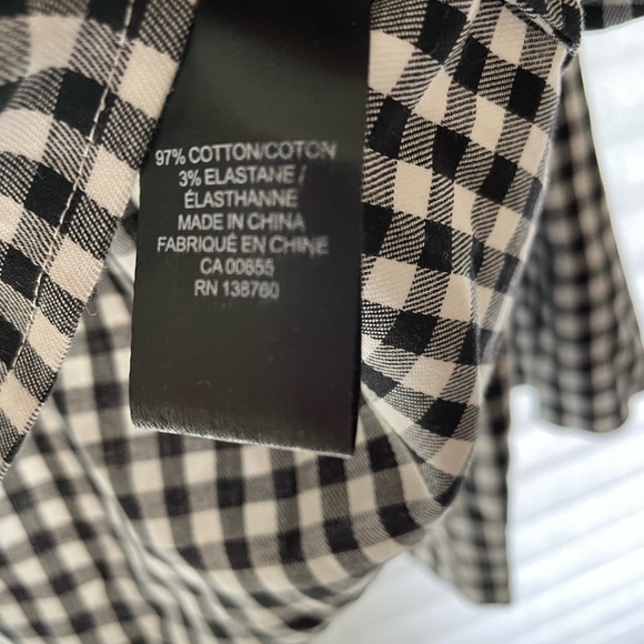 BNWOT Women’s Camber and Grace (RW & Co) black gingham blouse - Picture 5 of 7